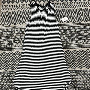 Volcom size small black and white striped dress
